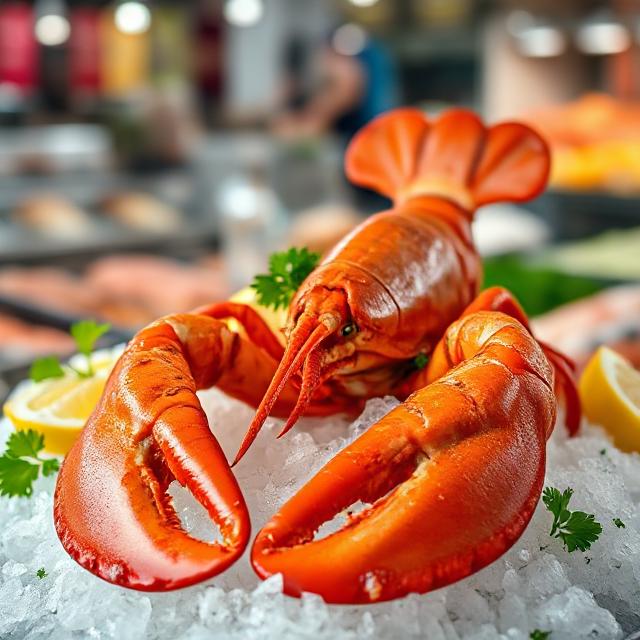 Fresh lobster with lemon and herbs