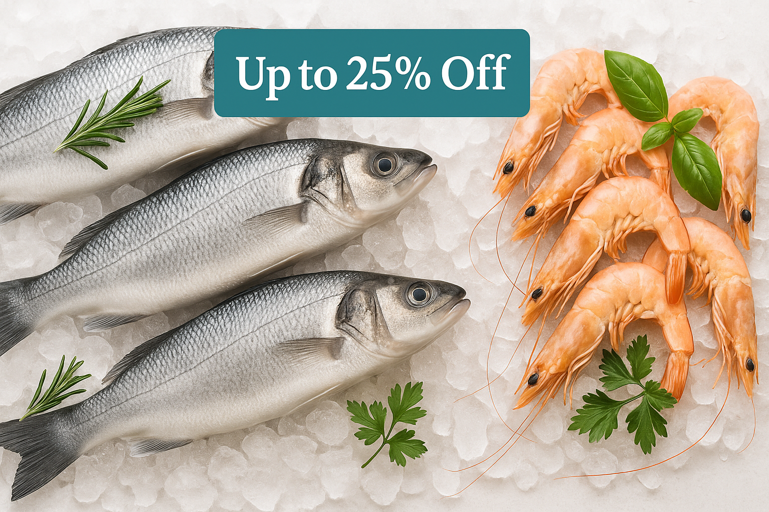 Summer sale seafood banner